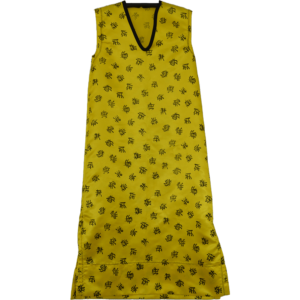 R09 Robe Jaune Motifs Chinois