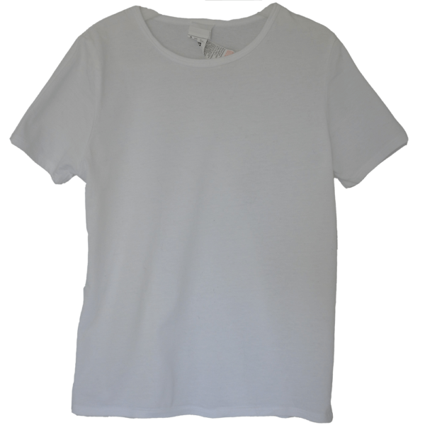 T-shirt Blanc & Bleu Jean Frime Manches Courtes - Taille 36/38 (12/14 Ans) - Neuf Avec étiquettes