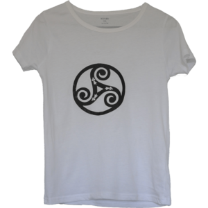 TS09 Tee-shirt Blanc Triskell Breton