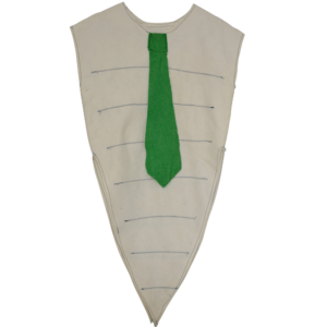 TU03 Tunique Feutrine Blanche Cravate Verte