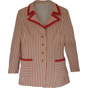 V04 Veste Rayée Rouge Blanche